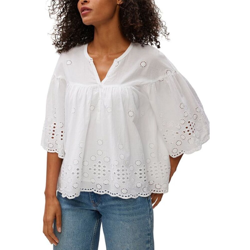 Michael Stars Womens Gloria Relaxed Top, White